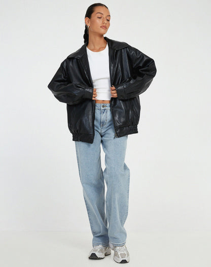 Oversized Leren Jack für Damen – Hochwertiges Leder, Vielseitig 4