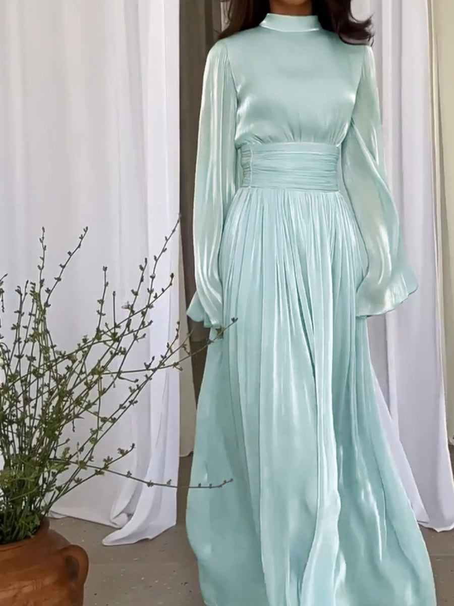 PERNILLE Elegante Maxi Abaya Kleid – Fließender Stoff mit Taillengürtel 3