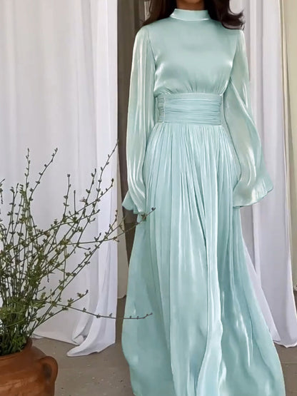 PERNILLE Elegante Maxi Abaya Kleid – Fließender Stoff mit Taillengürtel 3