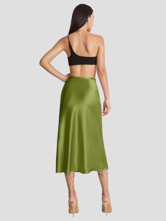Pien | Eleganter Damenrock aus Satin im Midi-Stil für vielseitige Anlässe 2