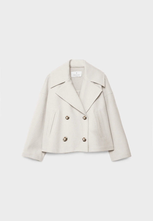 RIA Cropped Blazer für Damen – Elegante doppelte Knopfverschluss 0