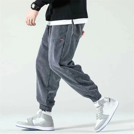 Reid | Elegante Corduroy Herrenhose In Grau Und Schwarz – Bequeme Hosen Für Herren 0