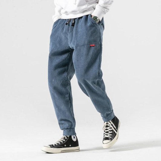 Reid | Elegante Corduroy Herrenhose In Grau Und Schwarz – Bequeme Hosen Für Herren 1