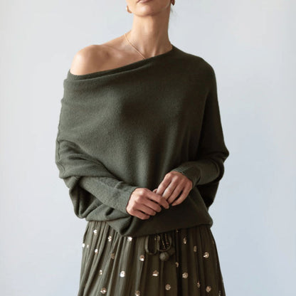 Renilda Damen Pullover – Weicher Off-Shoulder Strick, Vielseitig und Elegant 10