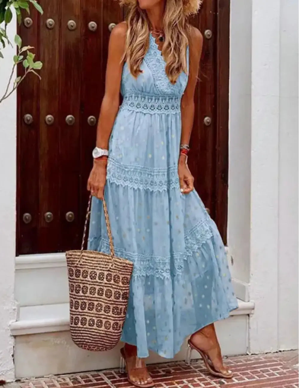 Rose | Elegantes Maxi Kleid Für Den Sommer - Luftiges Maxikleid Damen 2