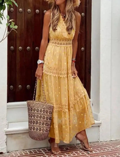 Rose | Elegantes Maxi Kleid Für Den Sommer - Luftiges Maxikleid Damen 3
