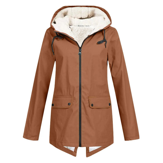 Damen Winter Wasserdichter Trenchcoat | Mit Kapuze Hause Lune