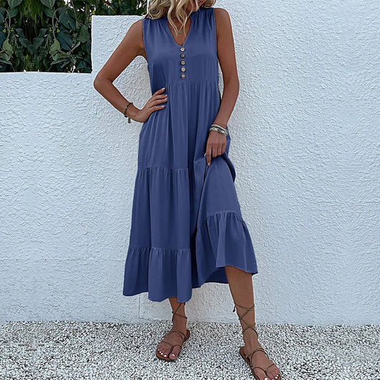 Alma | Leichtes Maxikleid Damen V-Cut Für Sommer, Luftig & Elegant-1