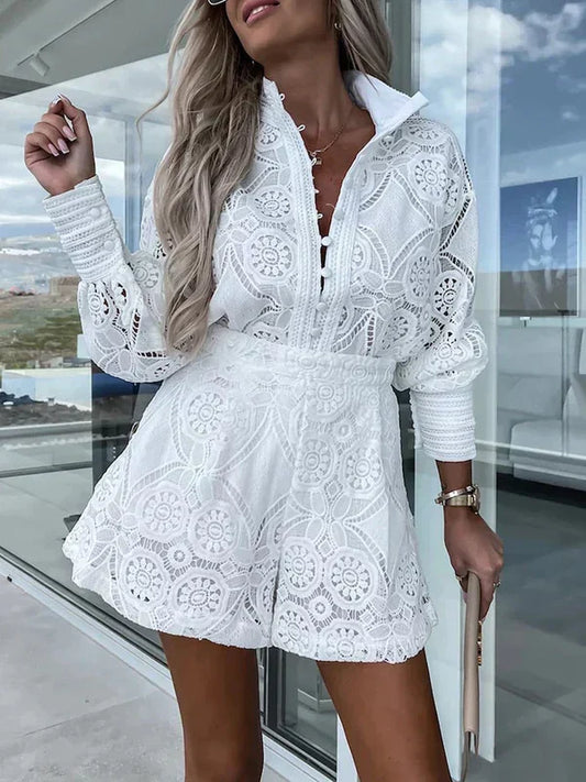 Zweiter-Weg | Leichtes Boho Set mit Hohlen Details für Damen im Sommer-Chic 1