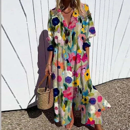 Livina | Elegantes Festliches Damenkleid Im Bohemian Stil-1