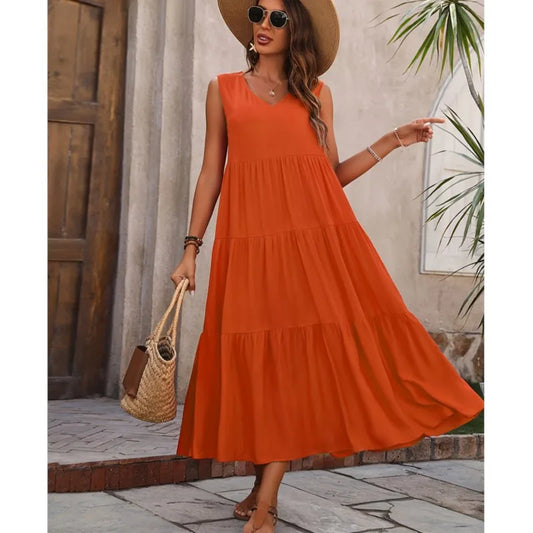 Elvira | Elegantes Damenkleid mit V-Cut für Festliche Anlässe und Sommerpartys-1
