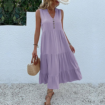 Variant image for Alma | Leichtes Maxikleid Damen V-Cut Für Sommer, Luftig & Elegant-45