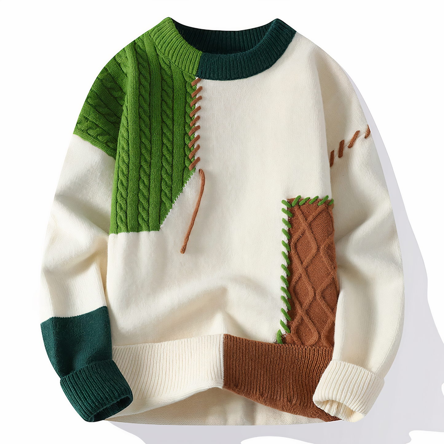 Herren Gemusterter Gestrickter Pullover Hause Lune