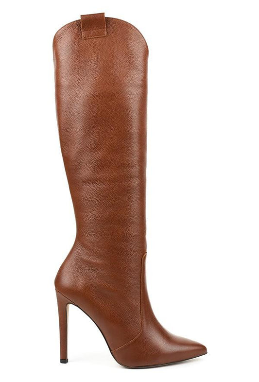 SHANTEL Damen Stiefel – Schwarzes Synthetikleder, 8 cm Absatz 0