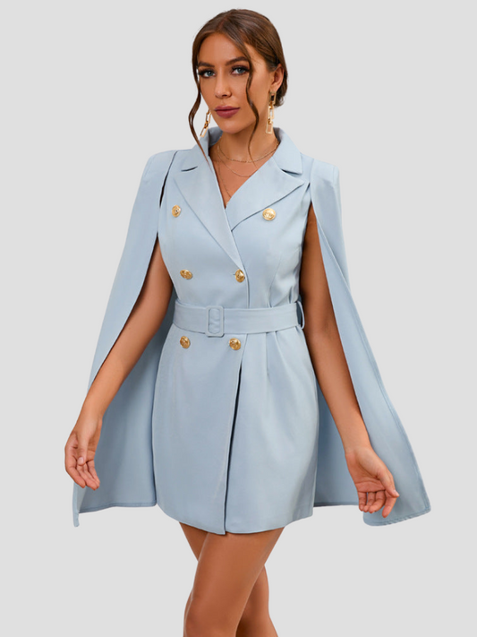 Sabine | Elegantes Festliches Damenkleid Mit Cape-Blazer Für Hochzeitsgast 1