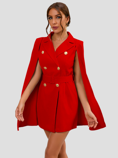 Variant image for Sabine | Elegantes Festliches Damenkleid Mit Cape-Blazer Für Hochzeitsgast-11
