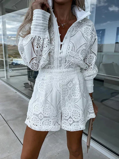 Zweiter-Weg | Leichtes Boho Set mit Hohlen Details für Damen im Sommer-Chic 6