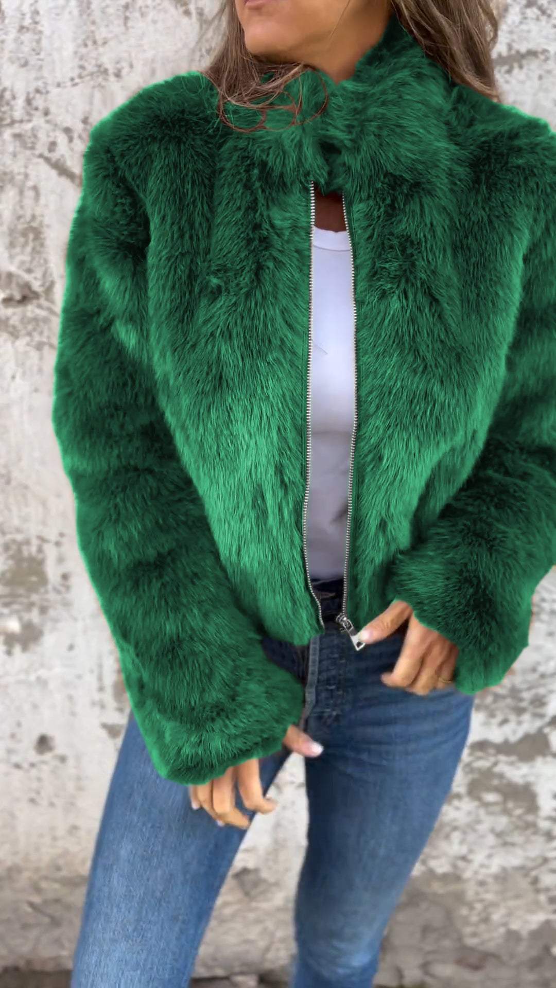 Sarah Faux Fur Jacke für Damen – Luxuriöses Kunstfell, Elegant 6