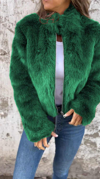 Sarah Faux Fur Jacke für Damen – Luxuriöses Kunstfell, Elegant 6