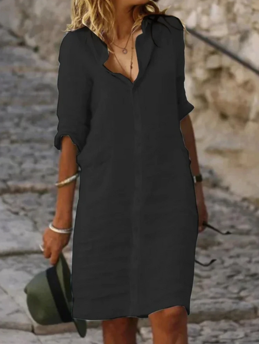 Yara | Luxuriöses Leinenkleid für Damen-2