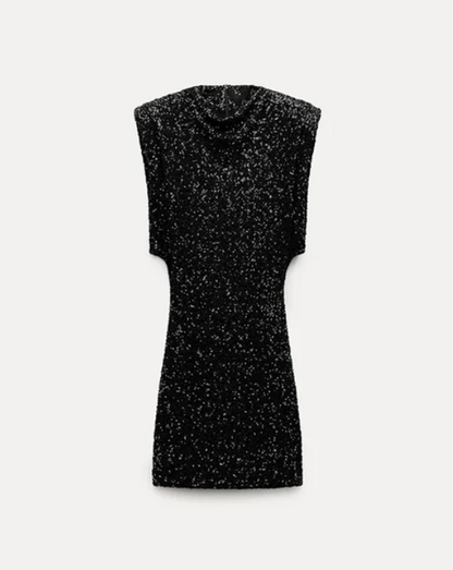 Lara | Schwarzes Glitzerkleid Für Silvester Und Festliche Anlässe 2