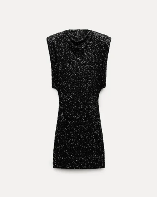 Lara | Schwarzes Glitzerkleid Für Silvester Und Festliche Anlässe 2