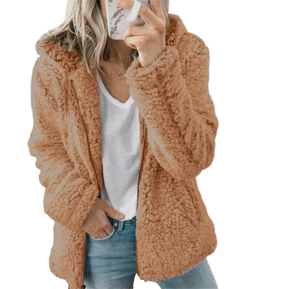 Winter Teddy Fleecejacke Damen | Lang Hause Lune