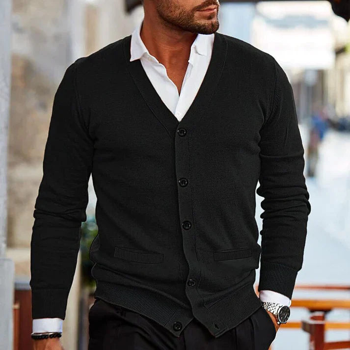 Baumwoll-Herren-Cardigan im Casual-Stil Hause Lune