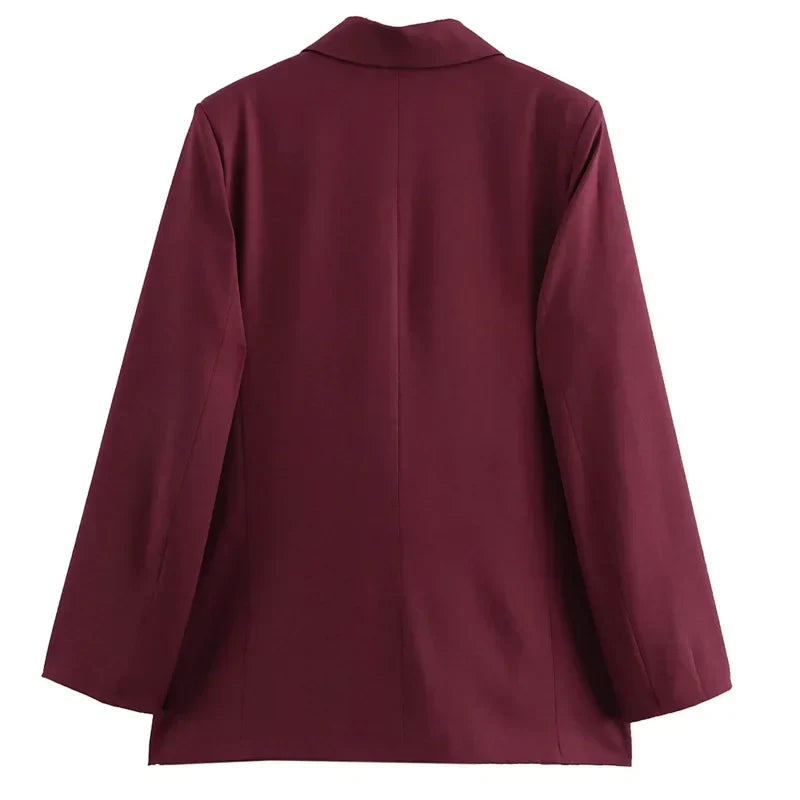 Gabriel | Eleganter Doppelbrustblazer Damen In Tiefenburgunder - Maßgeschneiderte Passform 6