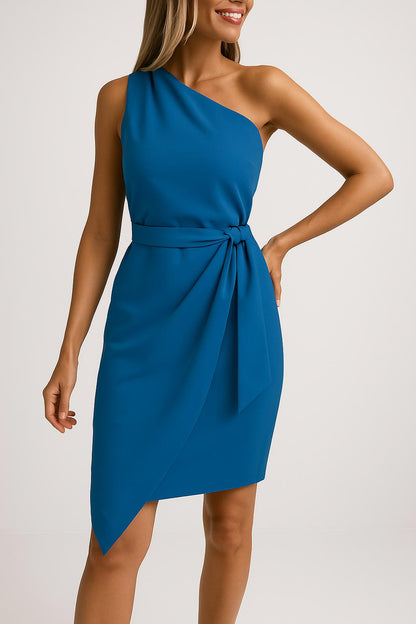 Sofie | Elegantes One Shoulder Damenkleid Mit Taillenband Für Den Sommer 3