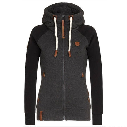 Sportlicher Damen Hoodie mit Reißverschluss – Warm, Bequem und Modern 0