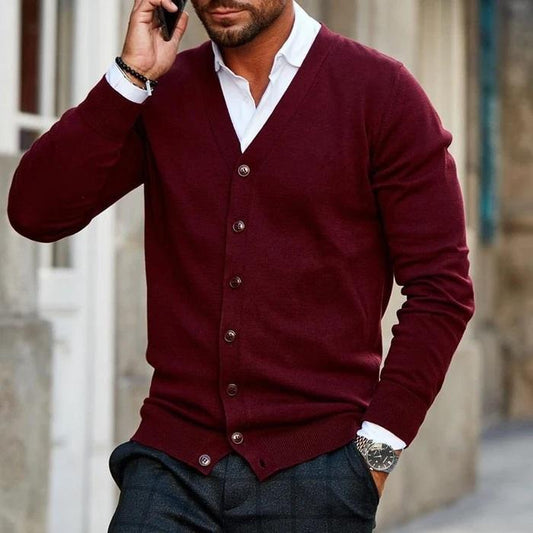 Steve's Casual Luxe Cardigan Vest für Herren – Atmungsaktives Material, Stilvoll 0