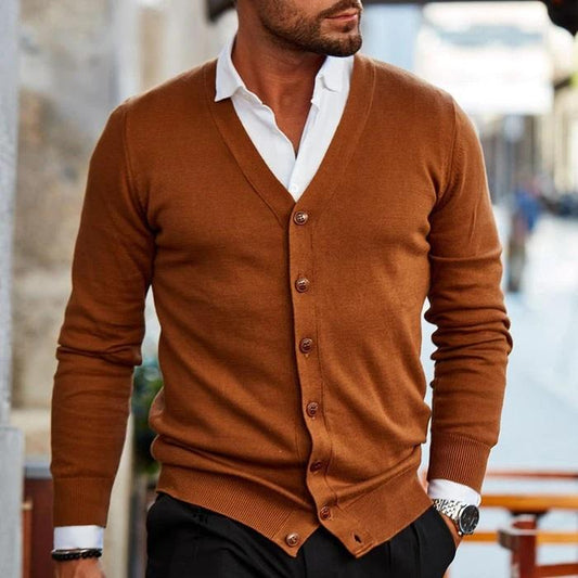 Steve's Casual Luxe Cardigan Vest für Herren – Atmungsaktives Material, Stilvoll 1