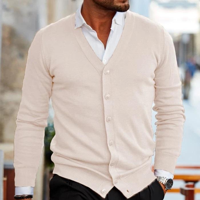Steve's Casual Luxe Cardigan Vest für Herren – Atmungsaktives Material, Stilvoll 3