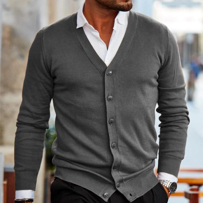 Steve's Casual Luxe Cardigan Vest für Herren – Atmungsaktives Material, Stilvoll 4