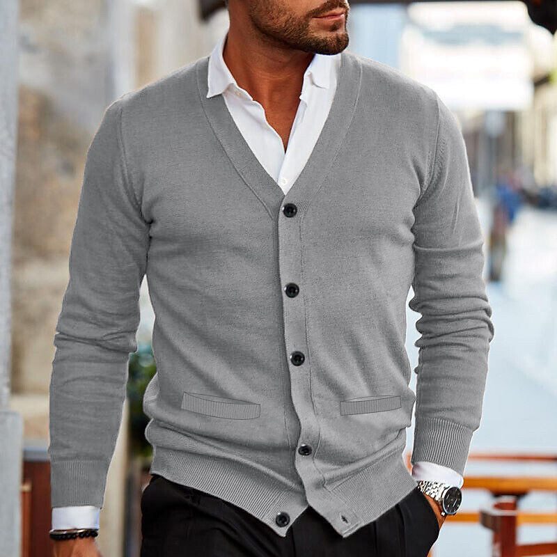 Steve's Casual Luxe Cardigan Vest für Herren – Atmungsaktives Material, Stilvoll 5