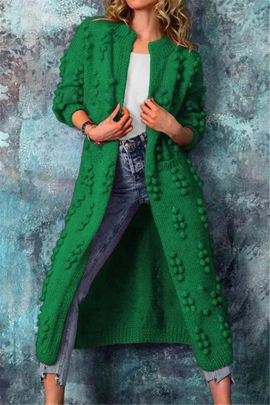 Stilvolles Langarm-Strickcardigan für Damen – Weiche Baumwolle, Bequem 1
