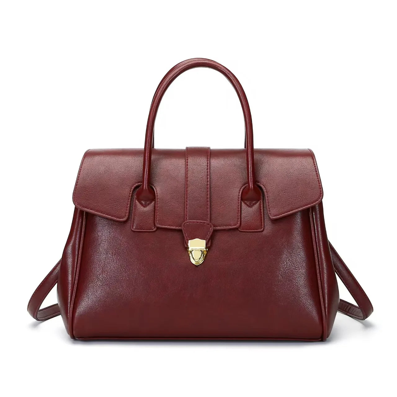 Strukturierte Bürotasche aus PU-Leder mit abnehmbaren Schulterriemen – Elegante Damen- und Herren-Bürotasche für Business-Meetings 1