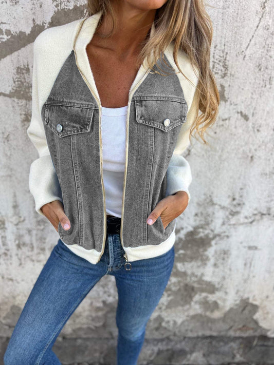 Stylische Damenjacke – V-Hals, Bequemer Schnitt, Ideal für Herbst 1