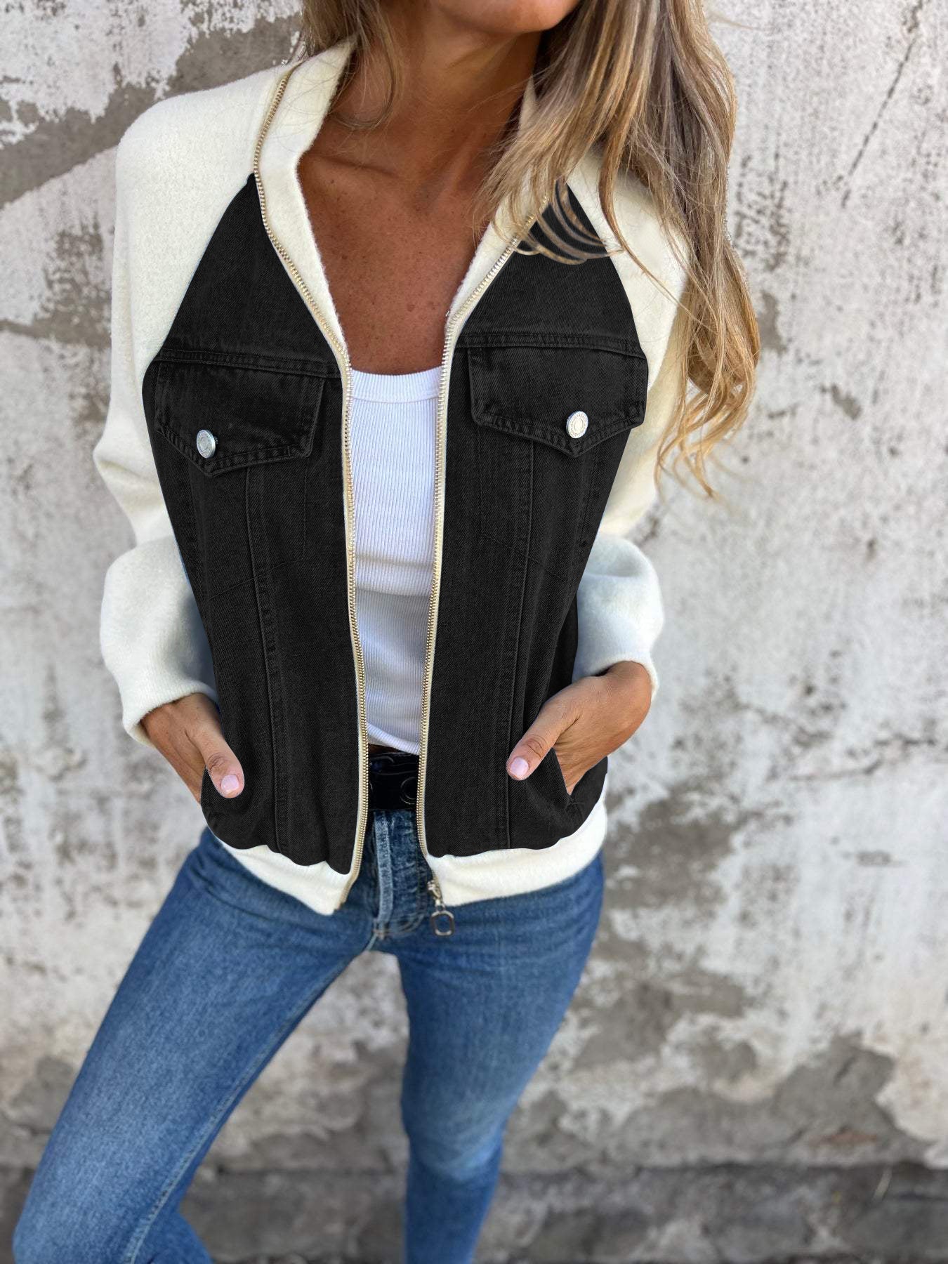 Stylische Damenjacke – V-Hals, Bequemer Schnitt, Ideal für Herbst 2