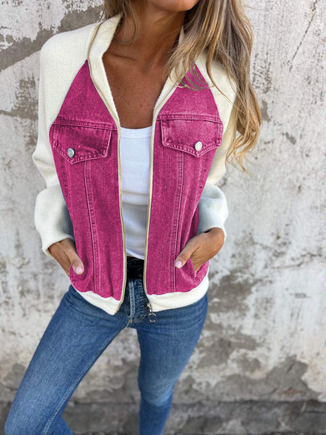 Stylische Damenjacke – V-Hals, Bequemer Schnitt, Ideal für Herbst 4