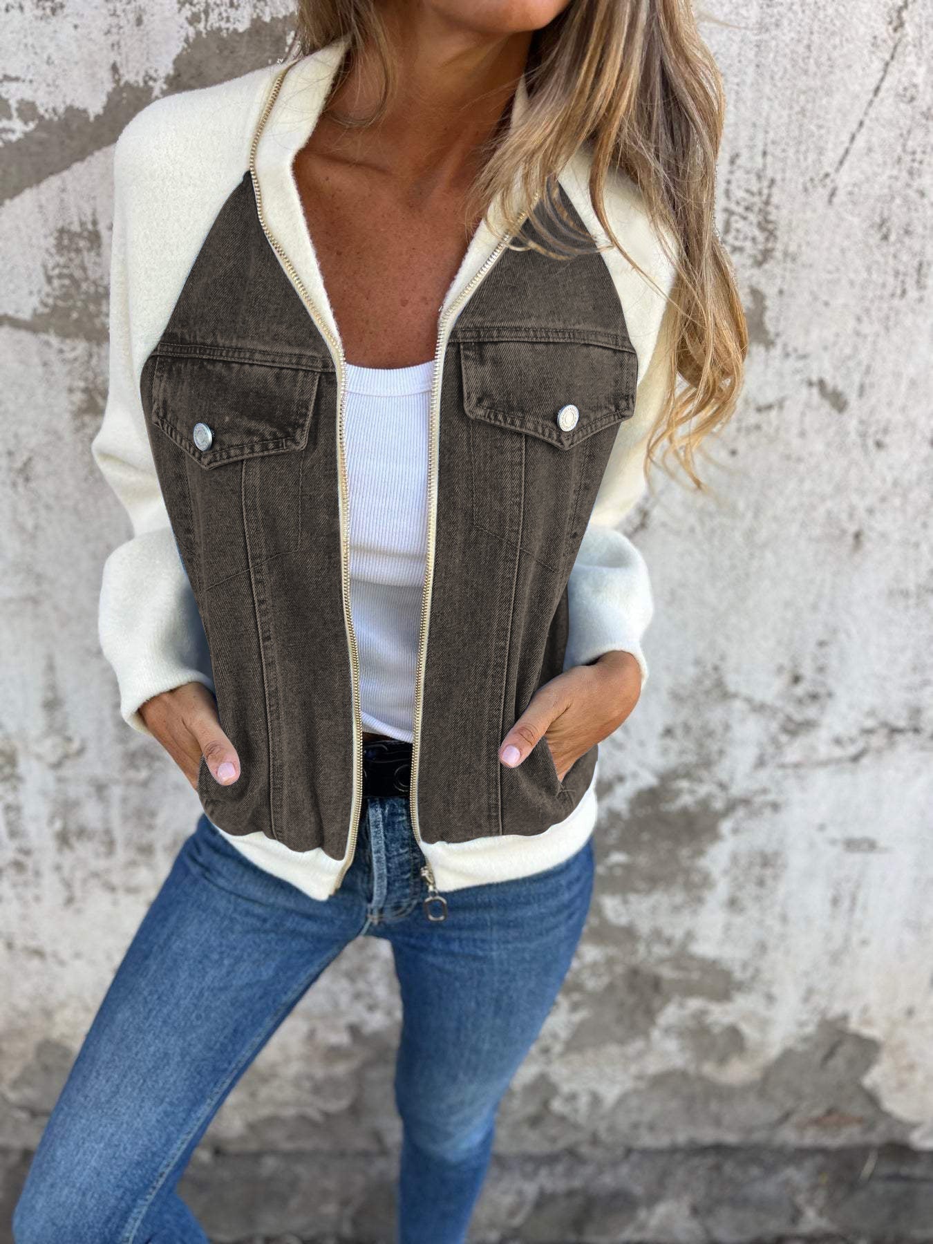Stylische Damenjacke – V-Hals, Bequemer Schnitt, Ideal für Herbst 6