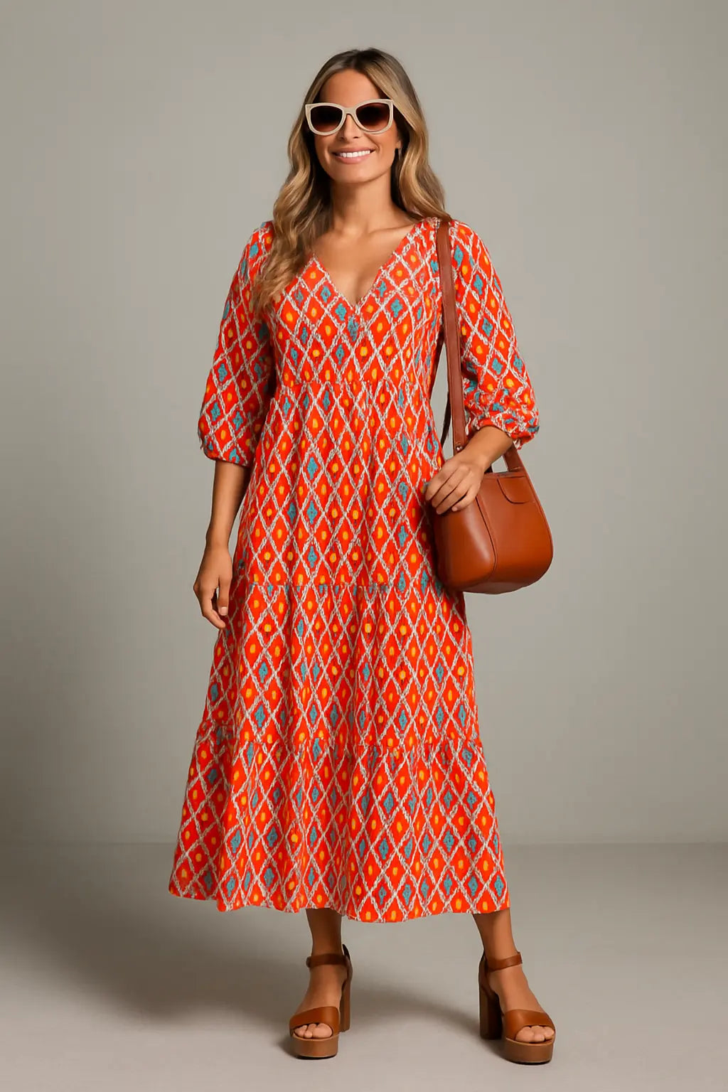Tania | Boho Maxi Kleid für Damen mit Blumenmuster – Ideal als Maxikleid für Sommer und festliche Anlässe 6