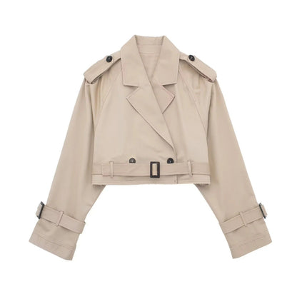 Tess | Kurzer Trenchcoat Damen Beige - Zeitloser Stil für Jede Gelegenheit 0