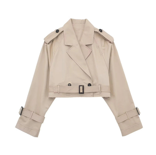 Tess | Kurzer Trenchcoat Damen Beige - Zeitloser Stil für Jede Gelegenheit 0