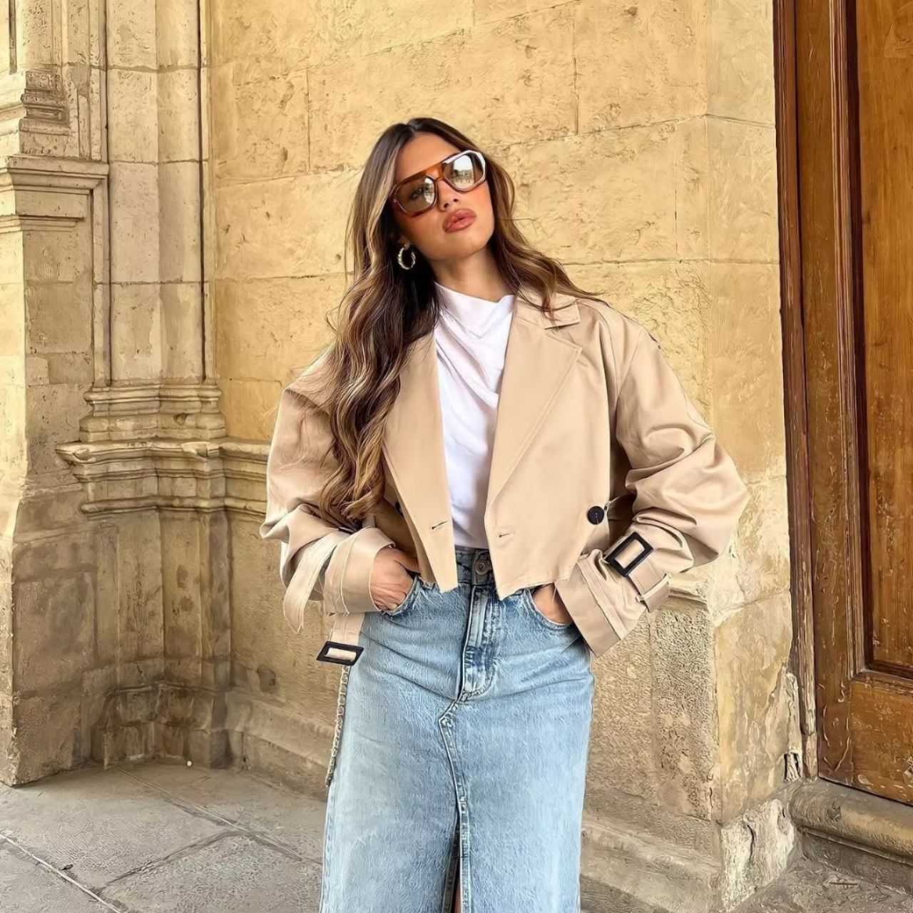 Tess | Kurzer Trenchcoat Damen Beige - Zeitloser Stil für Jede Gelegenheit 2
