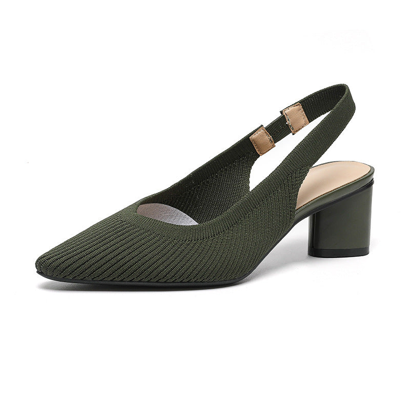 Ursuline | Damenpumps Slingback mit Spitzem Zehenbereich und Niedrigem Blockabsatz 11