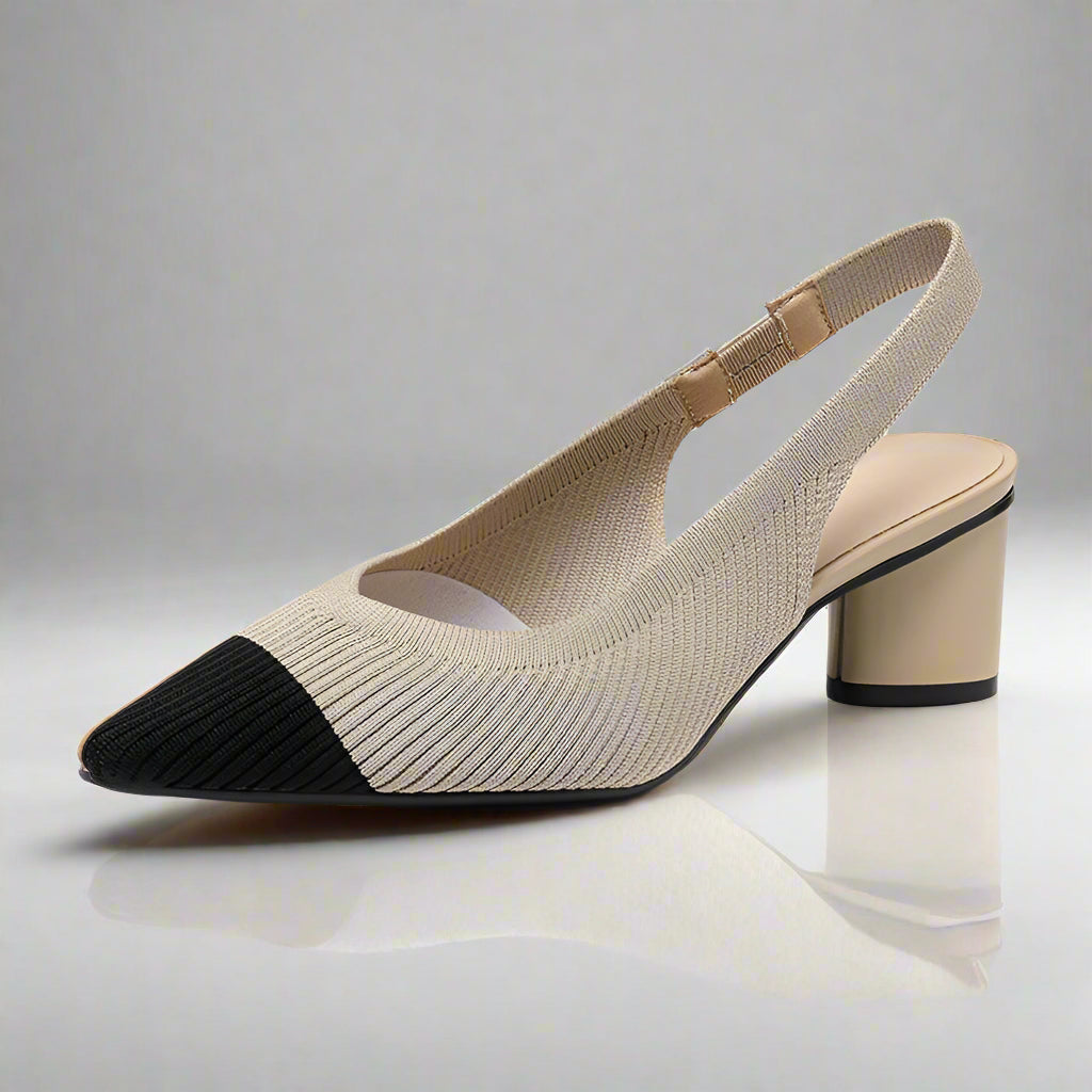 Ursuline | Damenpumps Slingback mit Spitzem Zehenbereich und Niedrigem Blockabsatz 3
