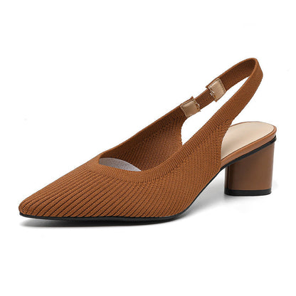 Ursuline | Damenpumps Slingback mit Spitzem Zehenbereich und Niedrigem Blockabsatz 6