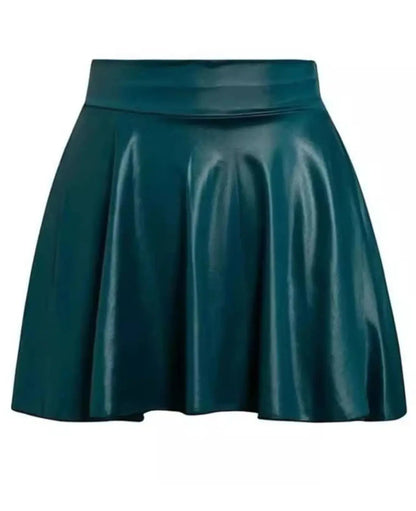 VIQA | Damen Kunstleder Minirock Mit Hoher Taille Für Vielseitige Anlässe 3